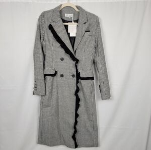 Black & White Houndstooth Coat NEW #1502